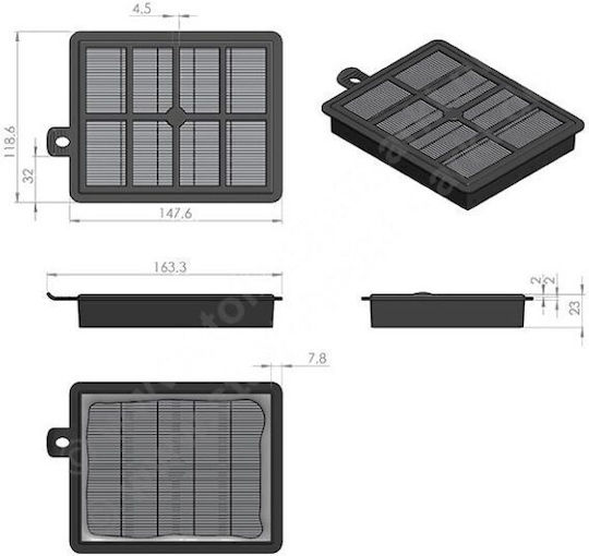 Hepa Vacuum Cleaner Filter Compatible with Universal / AEG / Electrolux / Philips