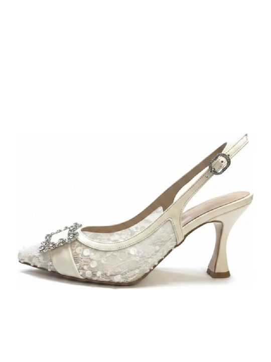 Heels with High Heel Ecru 1333-IVOIRE