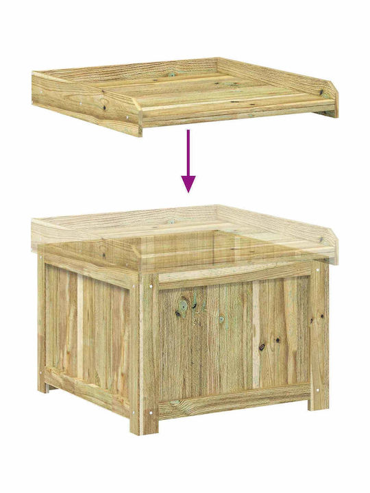 vidaXL Outdoor Wooden Green Storage Box L58.5xW60xH47cm