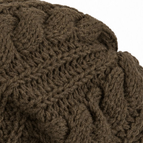 Beanie Unisex Knitted Beanie in Brown Colour