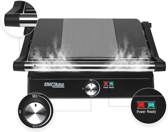 Kraft & Dele Сандвич мейкър Грил 2400W Сив