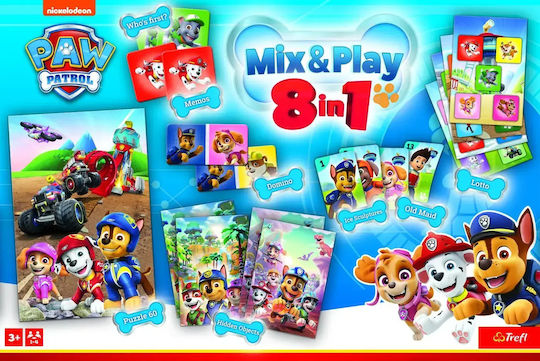 Επιτραπέζιο Παιχνίδι Paw Patrol 8 Σε 1 για 1-4 Παίκτες 3+ Ετών 02597 Trefl