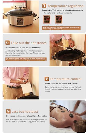 SuperOrtho Hot Stones Βασάλτη 4τμχ