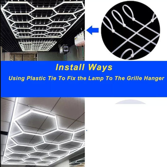 LED Corp de Iluminat Liniar De Plafon Alb Rece 44cm