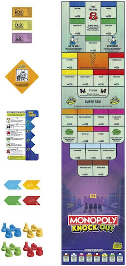 Επιτραπέζιο Παιχνίδι Monopoly Knock Out για 2-6 Παίκτες 8+ Ετών (EN) Hasbro