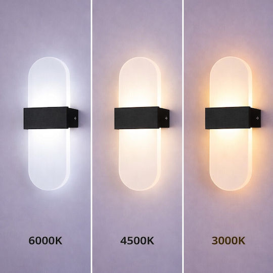 VenCore Modern Wall Lamp with Integrated LED and Adjustable White Light Silver 5x30cm