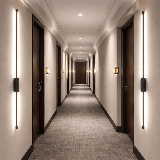 VenCore Lampă de Perete LED Neagră