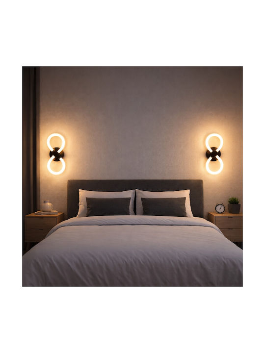 VenCore Modern Wall Lamp with Integrated LED and Adjustable White Light Silver