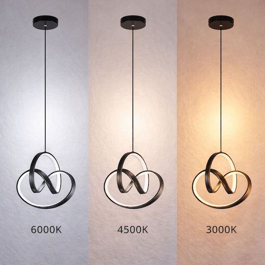 VenCore Silver LED Ceiling Light With Adjustable Warm To Cool White Light 25x25x32cm