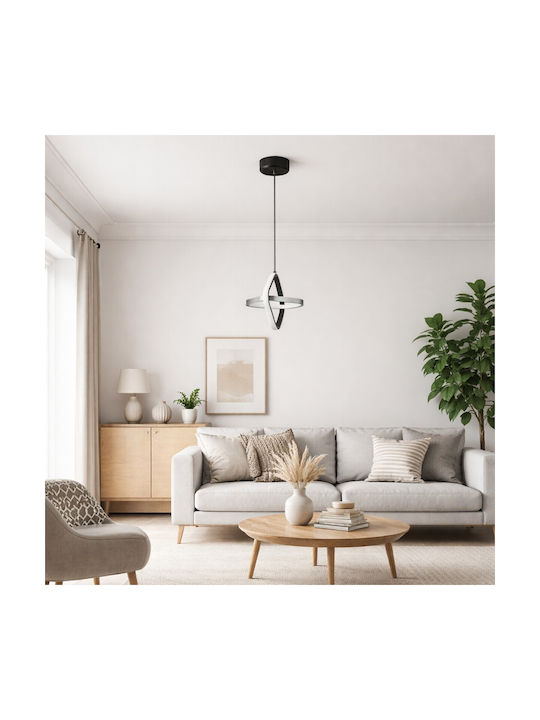 VenCore White LED Pendant Ceiling Light with Adjustable Warm to Cool White Light 22x22x24cm