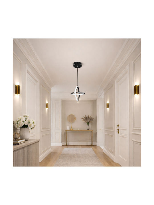 VenCore White LED Pendant Ceiling Light with Adjustable Warm to Cool White Light 22x22x24cm