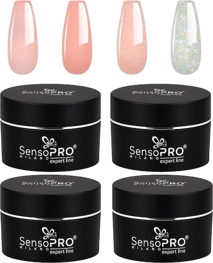 Комплект 4 Експертни Линии Строителни Гелове Sensopro Milano Spendid Nails 01