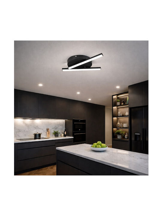 VenCore Ceiling Light 50cm Silver with Integrated LED