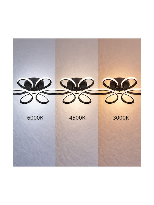 VenCore Plafonieră de Tavan 60 cm Albă cu LED Integrat și Telecomandă