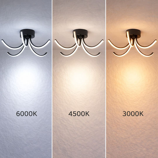 VenCore Deckenleuchte montieren 53cm Gold mit integrierter LED und Fernbedienung