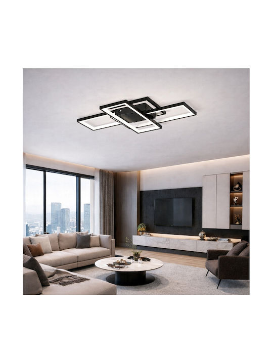 VenCore Plafonieră de Tavan 90cm Aurie cu LED Integrat și Telecomandă