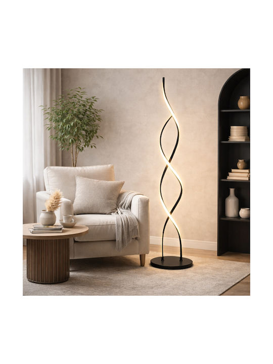VenCore LED Φωτιστικό Δαπέδου Υ125xΜ25εκ. με Ρυθμιζόμενο Λευκό Φως Χρυσό