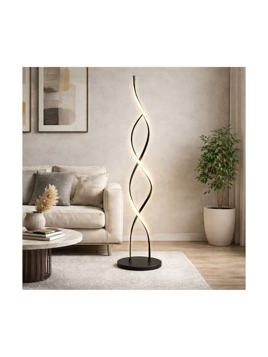 VenCore LED Lampadare De Podea Înălțime 105xLungime 25cm Cu Bianco Reglabil Negru