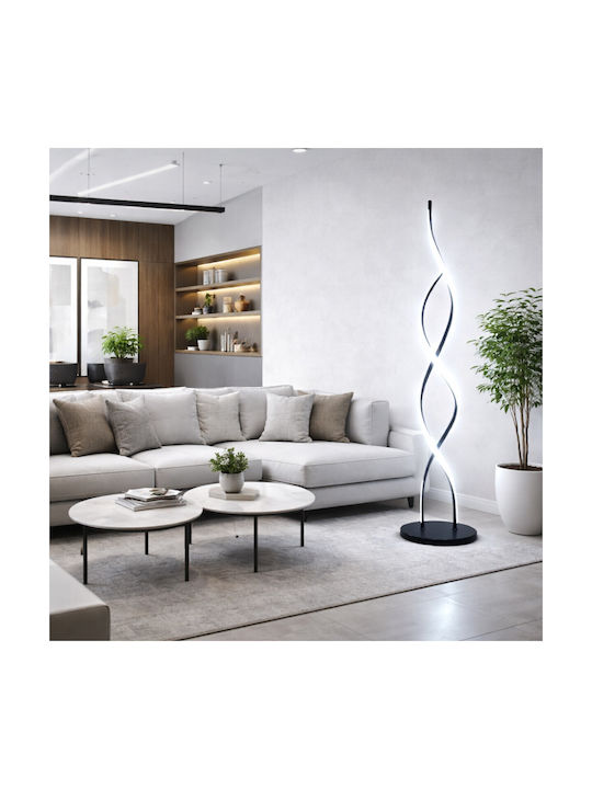 VenCore LED Lampadare De Podea Înălțime 105xLungime 25cm Cu Bianco Reglabil Negru