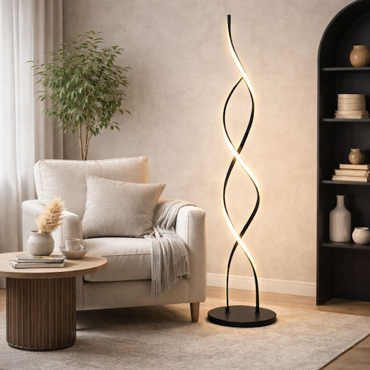 VenCore LED Floor Lamp H125xL25cm with Warm to Cool White Light Silver