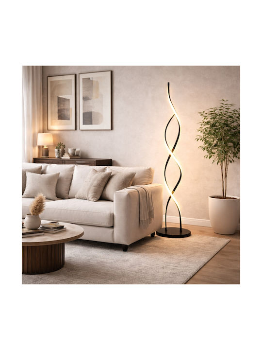 VenCore LED Floor Lamp H125xL25cm with Warm to Cool White Light Silver