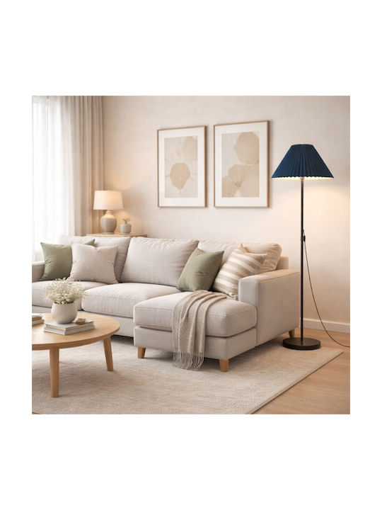 VenCore Floor Lamp H150xL35cm with Socket for E27 Bulb Gold
