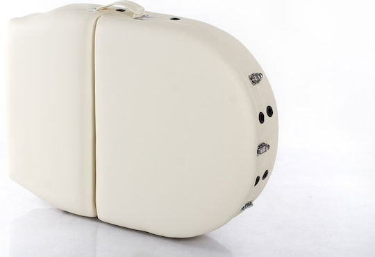 Rest Pro Vip Oval 2 Wooden Folding Beige Massage and Physiotherapy Bed 192x70cm