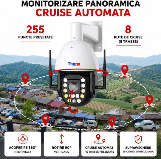 Taggo PRO80-99X-4G IP Κάμερα Παρακολούθησης 4G 4K Αδιάβροχη Μπαταρίας με Αμφίδρομη Επικοινωνία