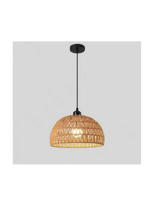 Boho Grid Pendant Light with E27 Socket 30x15cm
