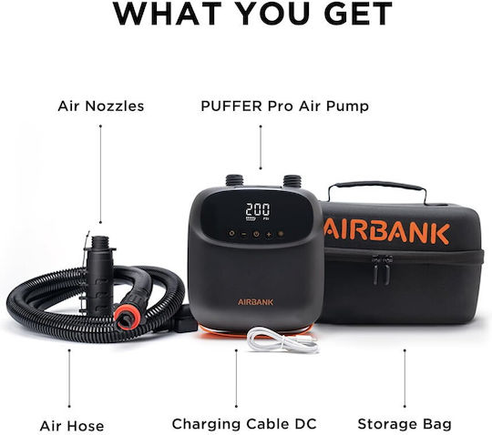 Airbank D13 Pro Електрическа Помпа за SUP Черна