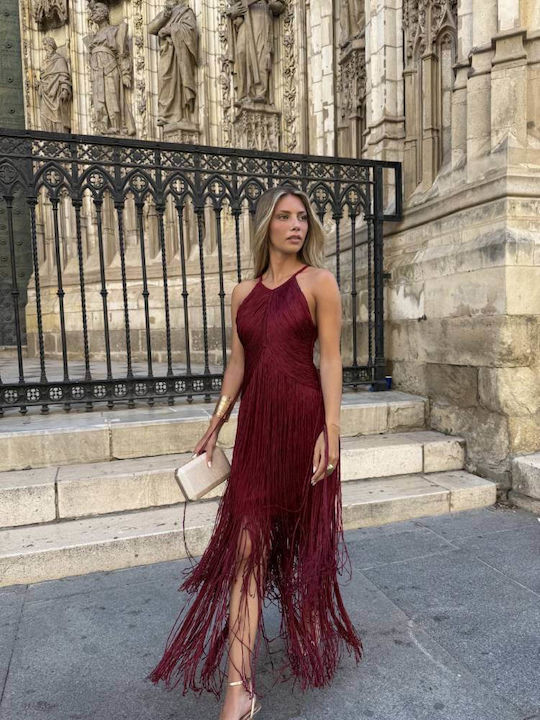 Summer Maxi Evening Shirt Dress Fringes