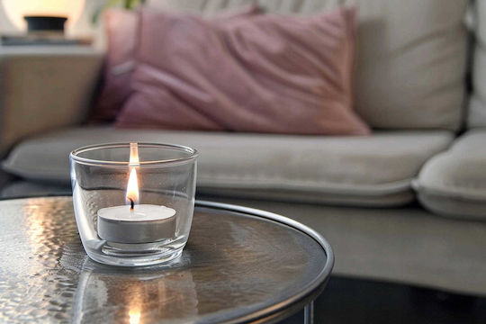 Aura Glass Ρεσώ σε Λευκό Xρώμα (έως 4 Ώρες Καύσης) 50τμχ