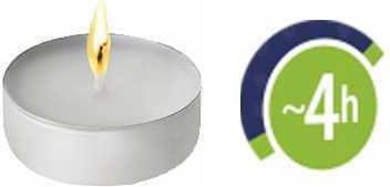 Aura Glass Ρεσώ σε Λευκό Xρώμα (έως 4 Ώρες Καύσης) 50τμχ