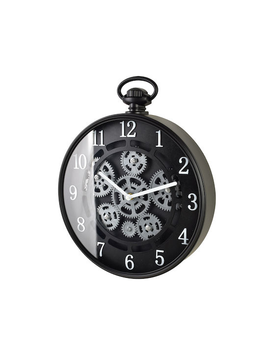 Mondex Leise Wanduhr Schwarz 30x37cm
