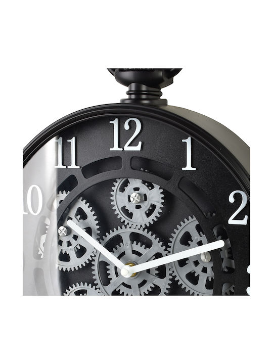 Mondex Leise Wanduhr Schwarz 30x37cm