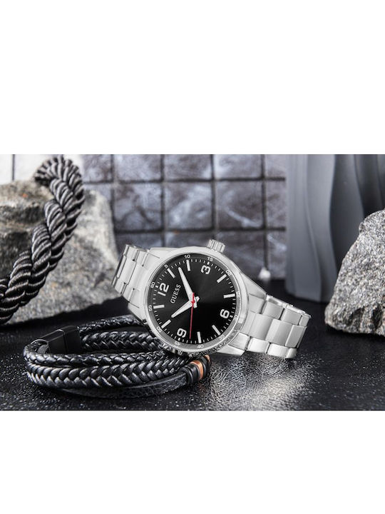 Guess Easton Men's Battery Watch with Black Metal Bracelet