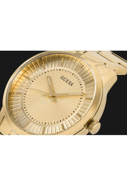 Guess Emmett Men's Battery Watch with Gold Metal Bracelet