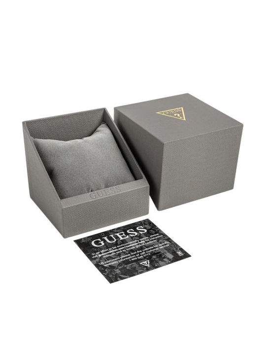 Guess Monte Men's Battery Watch with Silver Metal Bracelet