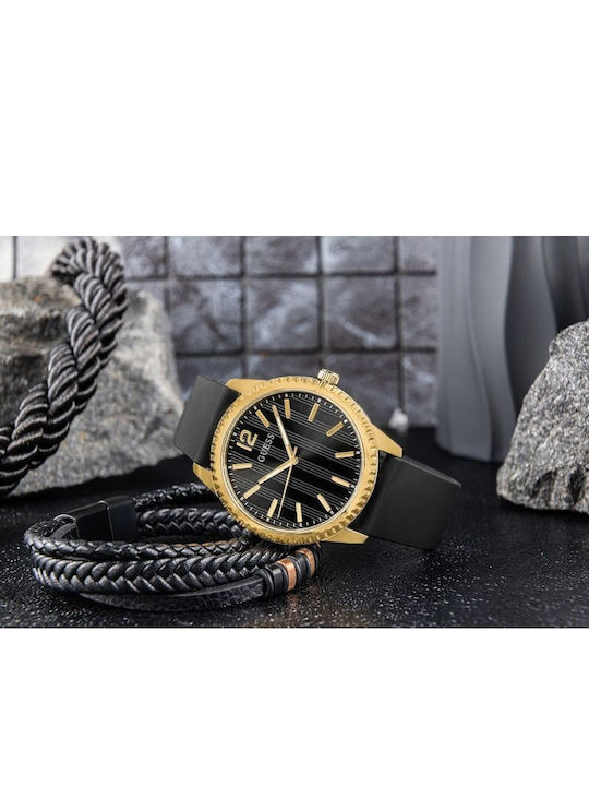Guess Chip Men's Watch 40mm Battery with Black Metal Bracelet