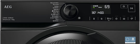 AEG Waschmaschine 8kg mit Dampftechnologie 1400 Waschgängen Graues LFR73844E
