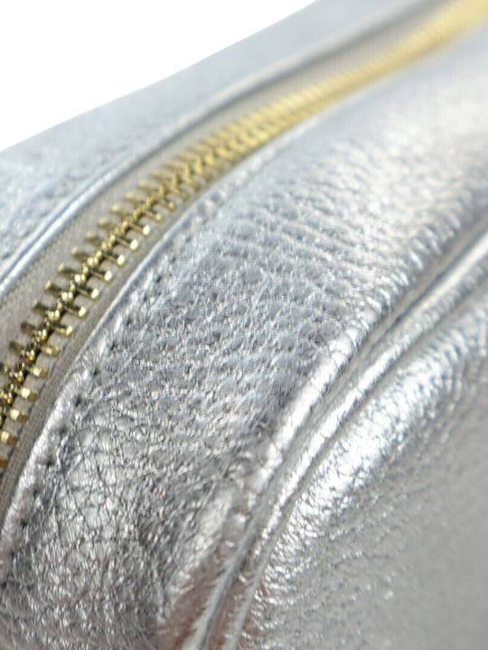 Passaggio Leder Damen Schultertasche Silber