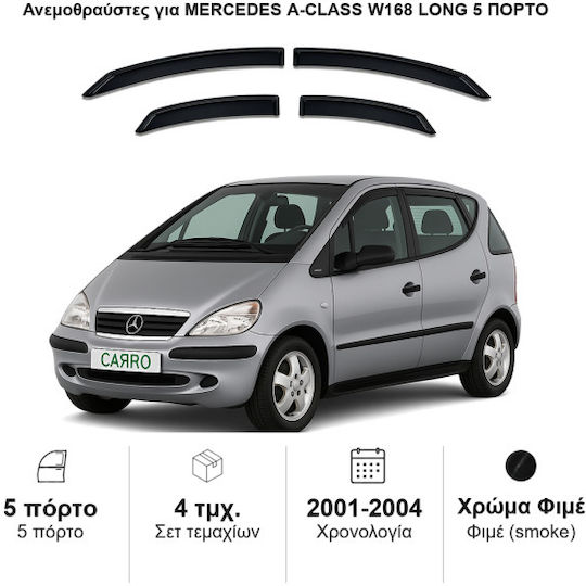 Heko Комплект Ветробрани Dark Fime за Mercedes-Benz A Class 4бр