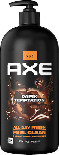 Axe Dark Temptation Bubble Bath for Men with AHA and Chocolate Scent 900ml