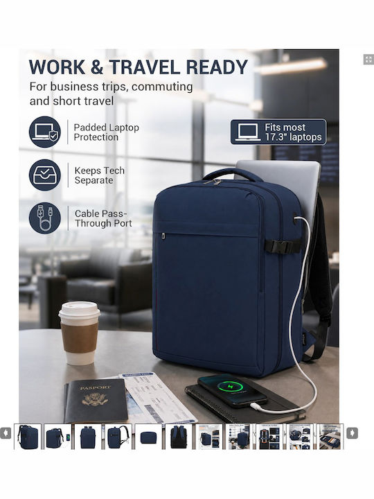 Miss Lulu Backpack 32lt Navy Blue