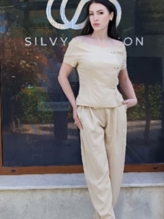 Silvy Rowson Sacou Dama Scurt Bej