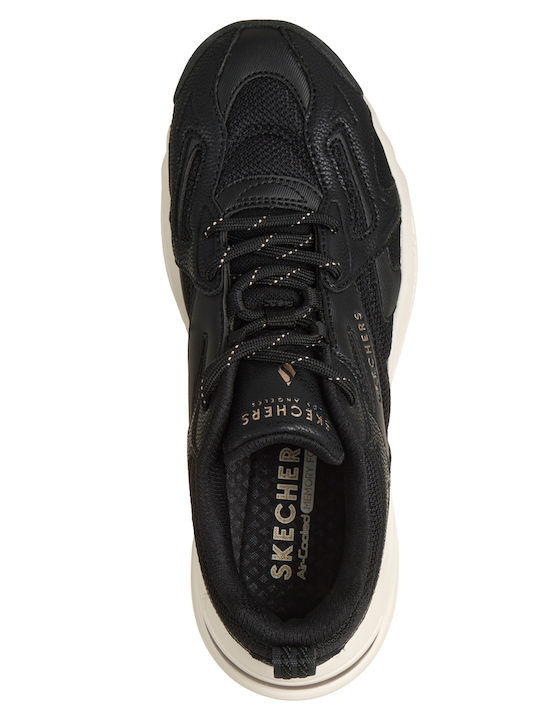 Skechers Uno Flatforms Sneakers Μαύρα