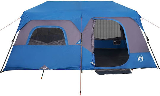 vidaXL Camping Tent Blue for 9 People 441x288x217cm