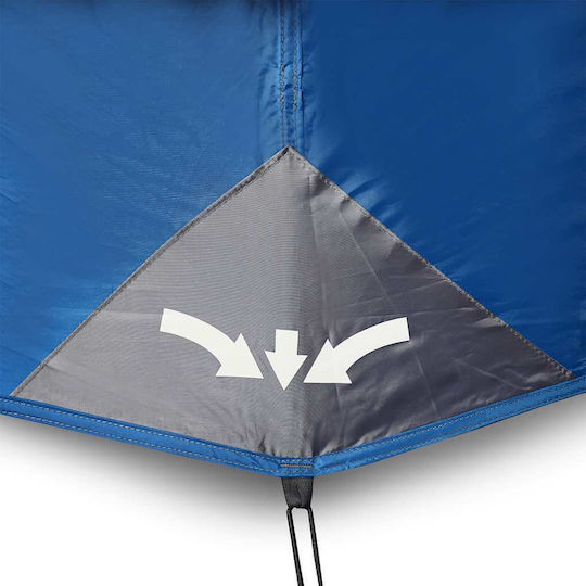 vidaXL Camping Tent Blue for 9 People 441x288x217cm