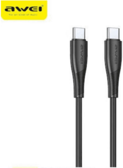 USB-C Male - USB-C 60W PD White 1m