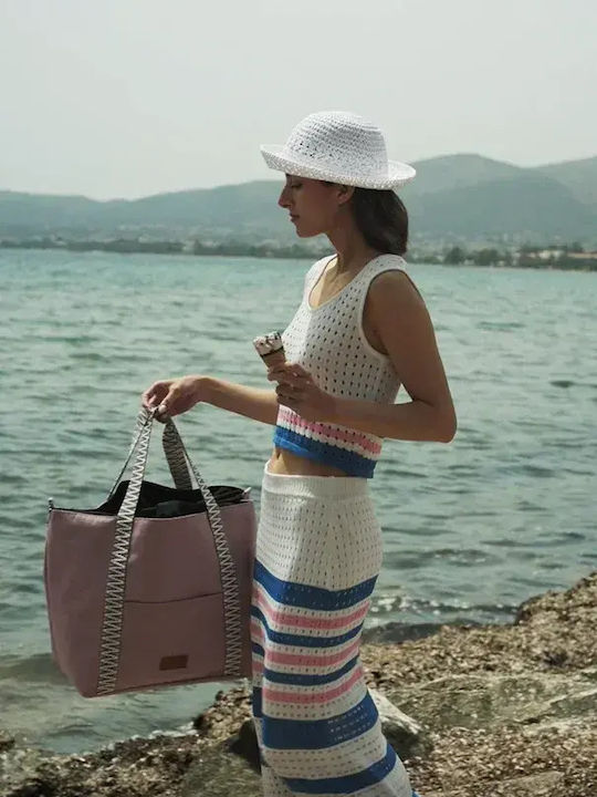 Achilleas Accessories Frottee Strandtasche Rosa